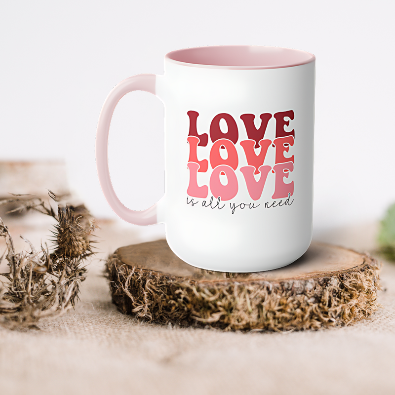 Ceramic love printed coffee mug