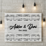 personalised name canvas with music