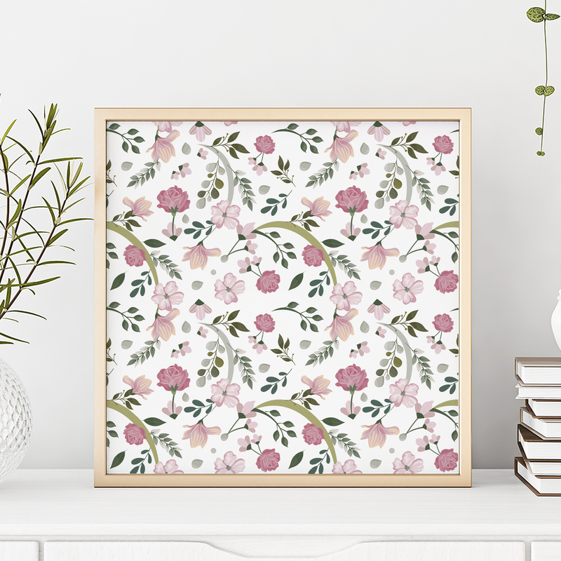 Discover Floral Canvas Print Wooden Frame Wall Art