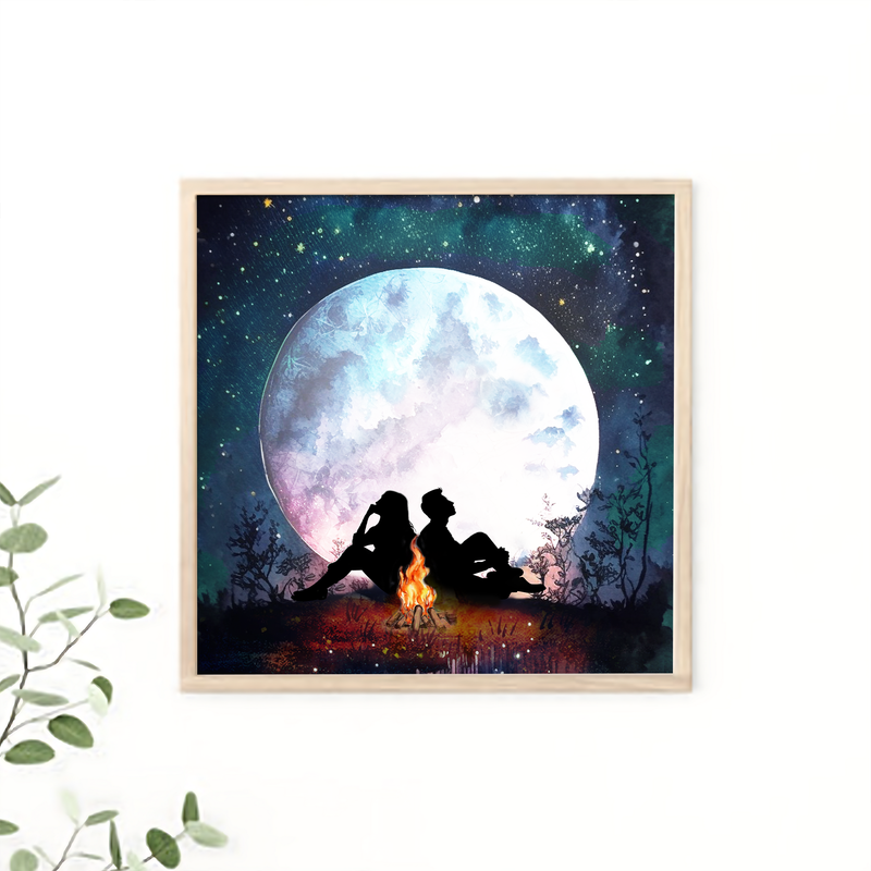 Enhance your space with Fashion Behold's romantic couple night canvas
