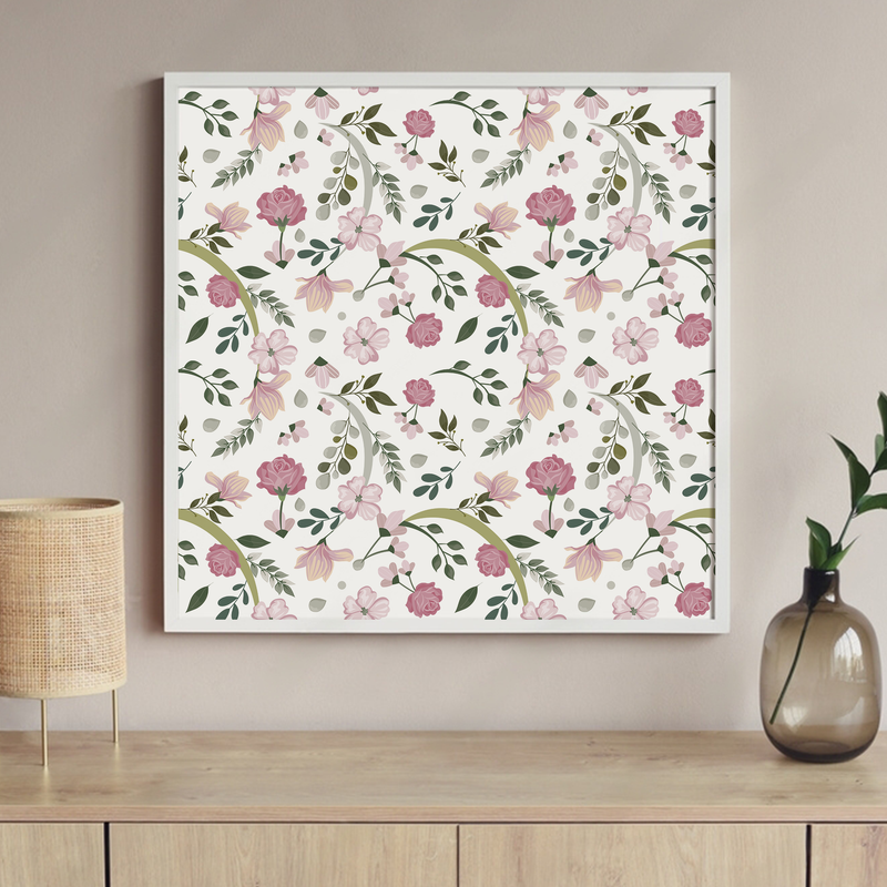 Explore Fashion Creations: Floral Canvas Print Wooden Frame