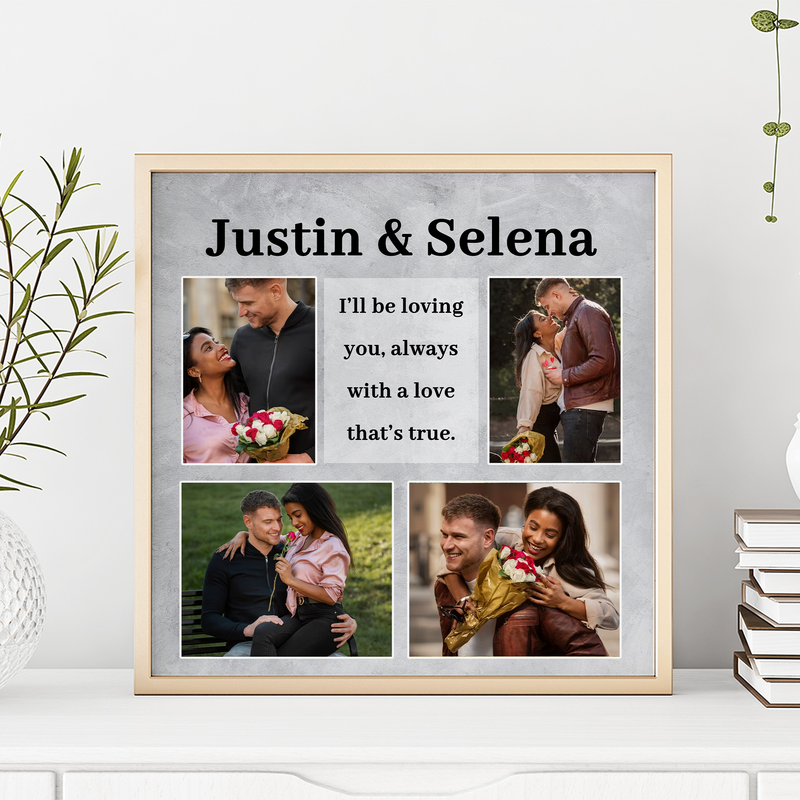 custom canvas prints with couple name
