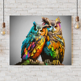 Owl love couple wall art fashion behold