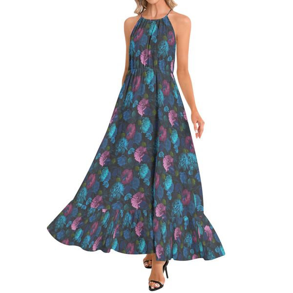 Elevate your style with our Halter Neck Maxi Dress - a blend of elegance and comfort.