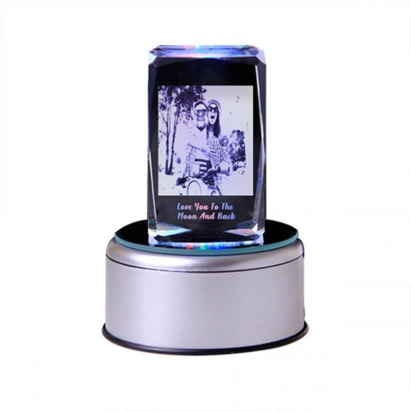 Personalized 3D Photo Engraving Crystal Music Box