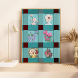 Fashionable Floral Design on Canvas Art by Fashion Behold