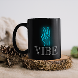 Elegant Black Ceramic Coffee Mug with Custom Printing