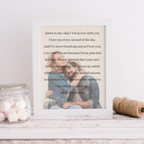 Meaningful Artistry: Custom Photo and Quotes on Wooden Frame