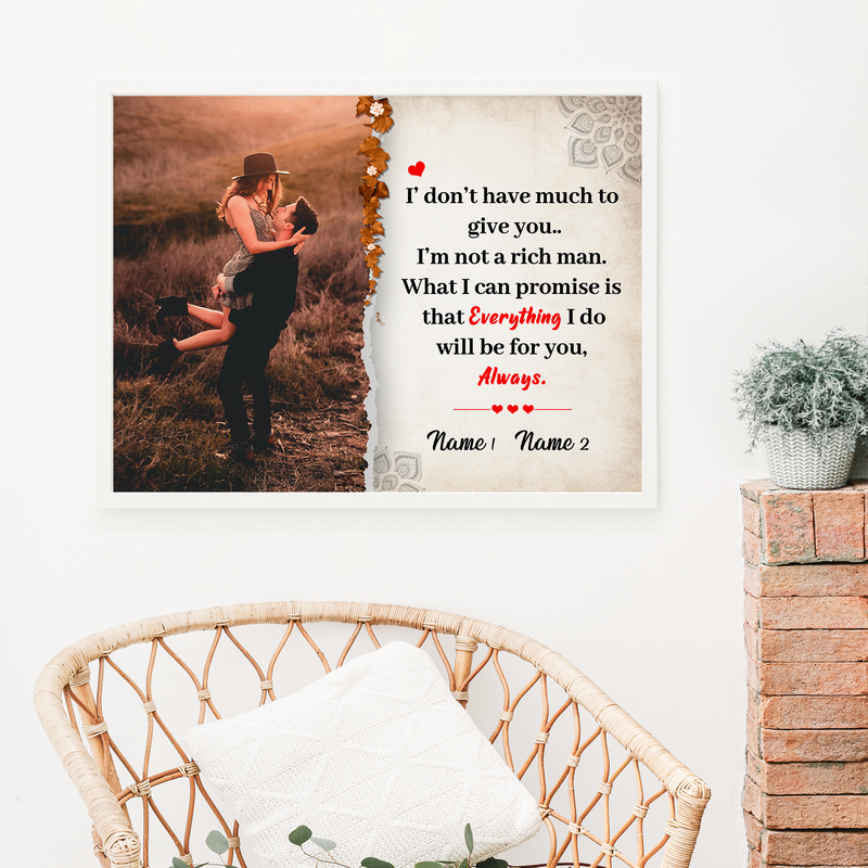 Custom Quote Print with Couple Photo