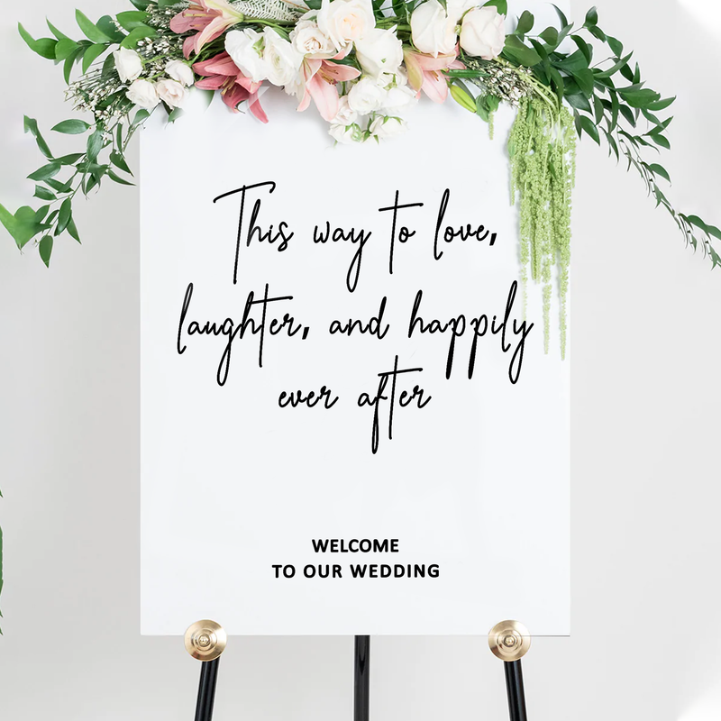 Custom quote wedding sign foam print