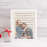 Create a Lovely Gesture with Custom Photo and Quotes Wooden Frame Art