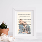 Artful Expression: Quotes and Photo Prints on Wooden Frame
