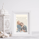 Unique Gift Idea: Custom Photo and Quotes Wooden Frame Decor