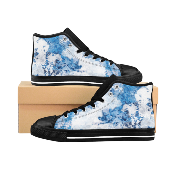 Bule Canvas Shoes | High Top Sneakers | Fashion Behold