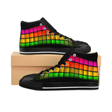 High Top Women Canvas Shoes Rainbow Colours