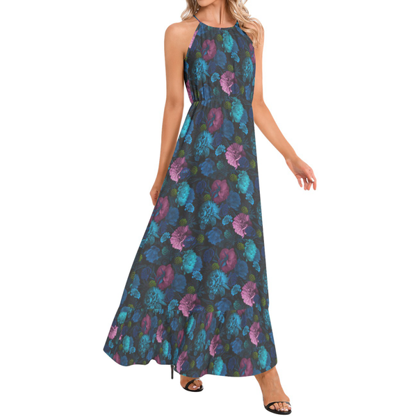 Make a statement with this chic Printed Maxi Dress, ideal for various occasions.