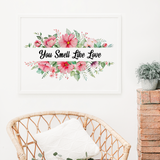 Discover the Essence: 'You Smell Like Love' Quote Canvas Wall Art