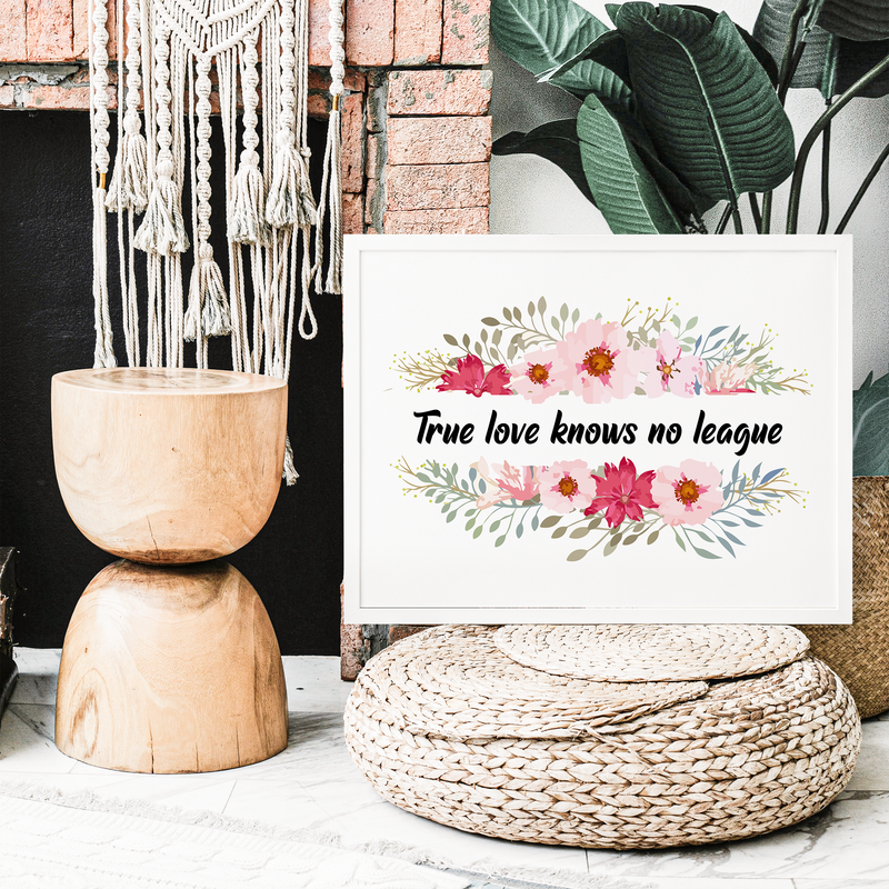 Gift the Essence of Love: True Love Wooden Frame Quote Canvas