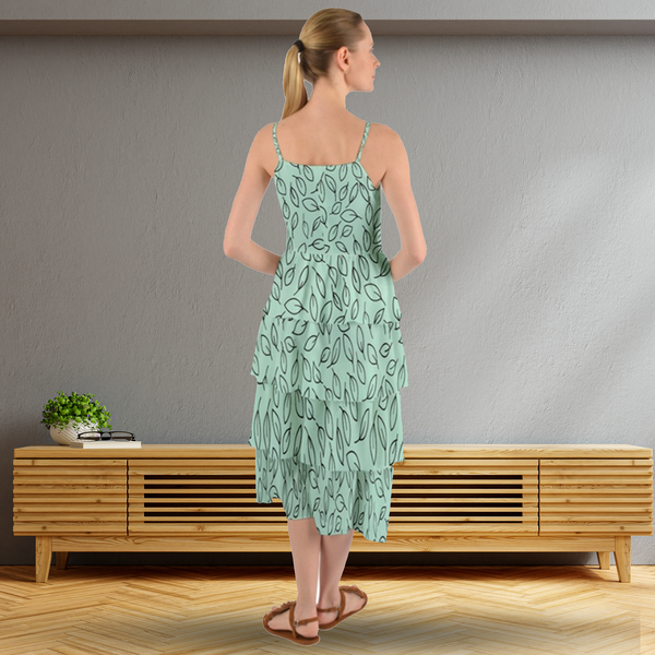 Make a chic light green Layered Dress, perfect for special occasions.