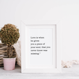 Heartfelt Quotes on Canvas: Soulful Love Artwork