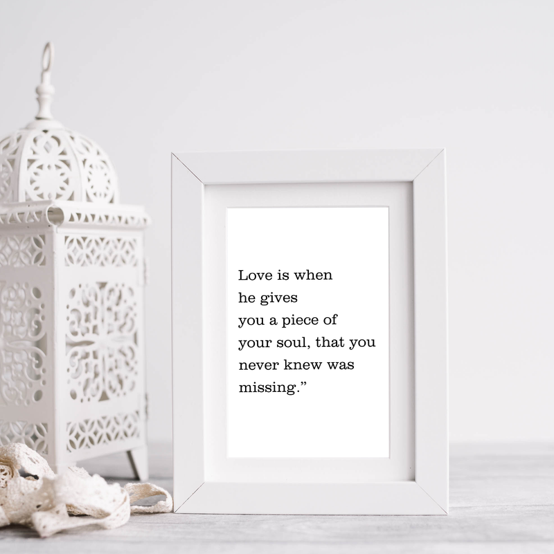 Elevate Your Space with Custom Quote Soulful Love Prints