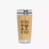Personalize your Dad's daily coffee routine with a custom message that warms his heart.