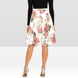 Flower Pattern Midi Skirt