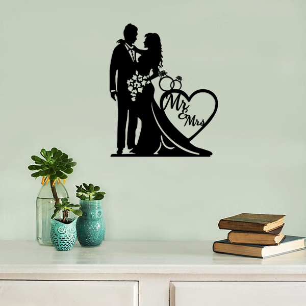 Elevate your love story with our Mr. and Mrs. Metal Sign.