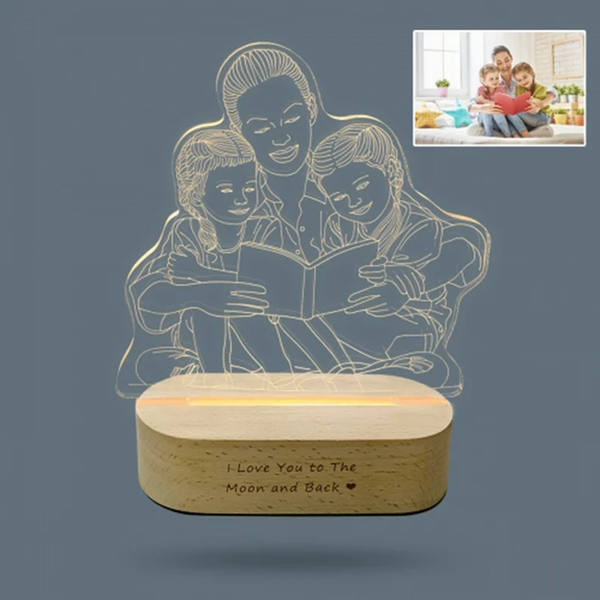 Personalize your space with our illuminating 3D Photo Lamp.