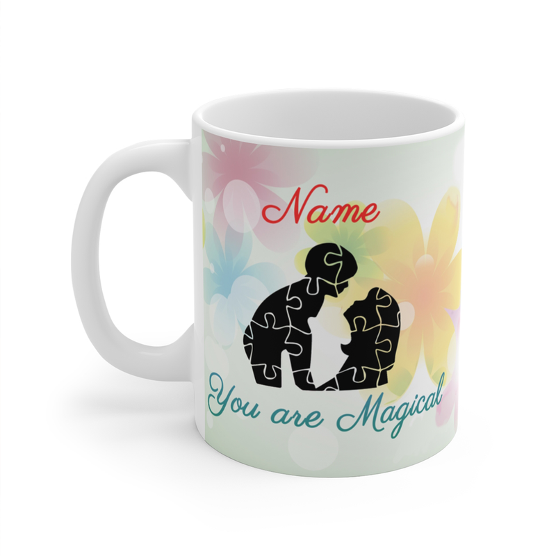 Printed coffee mug with custom quote design for coffee lovers