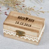 Elevate storage with our Wooden Jewelry Box, customizable with name and date.