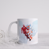 11oz ceramic sports theme coffee cup
