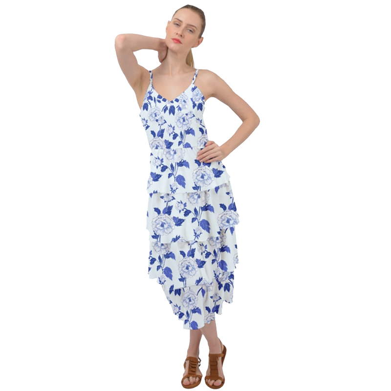 Chiffon Layered Dresses | Light Blue Dress | Fashion Behold