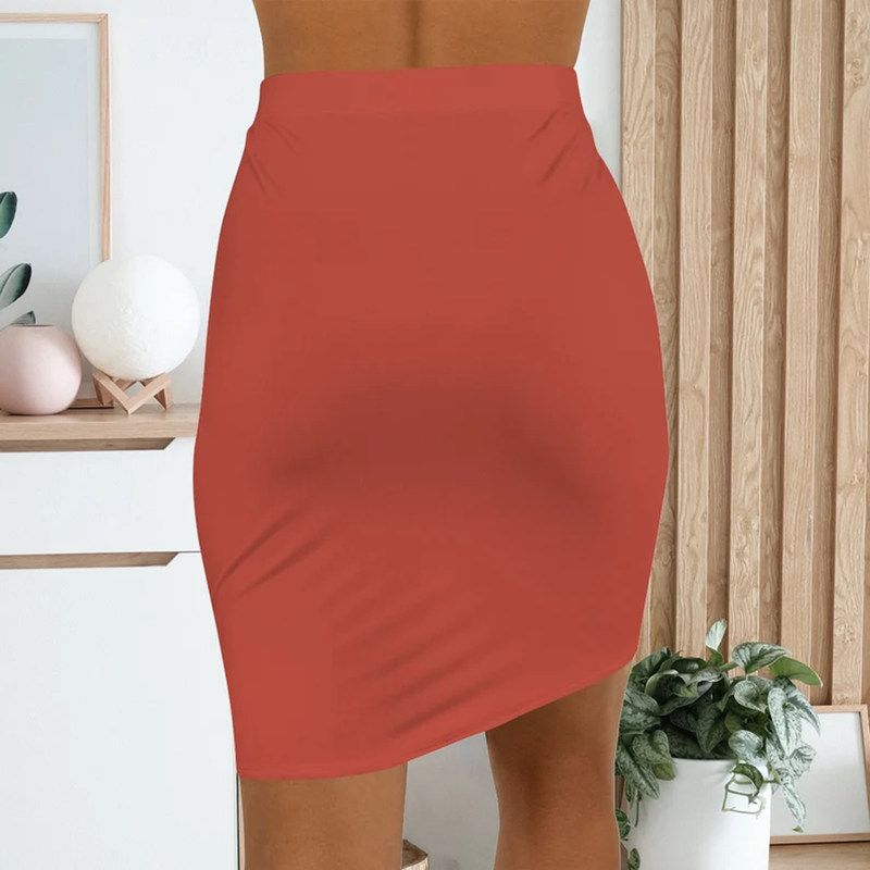 Women's Pencil Skirt- Red