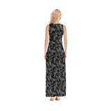 Embrace timeless beauty and versatile style with this Long Black Vest Dress.