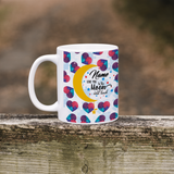 Printed ceramic coffee mug with a touch of custom sophistication