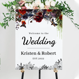 Create a mystical wedding theme with custom board print portrait decorations