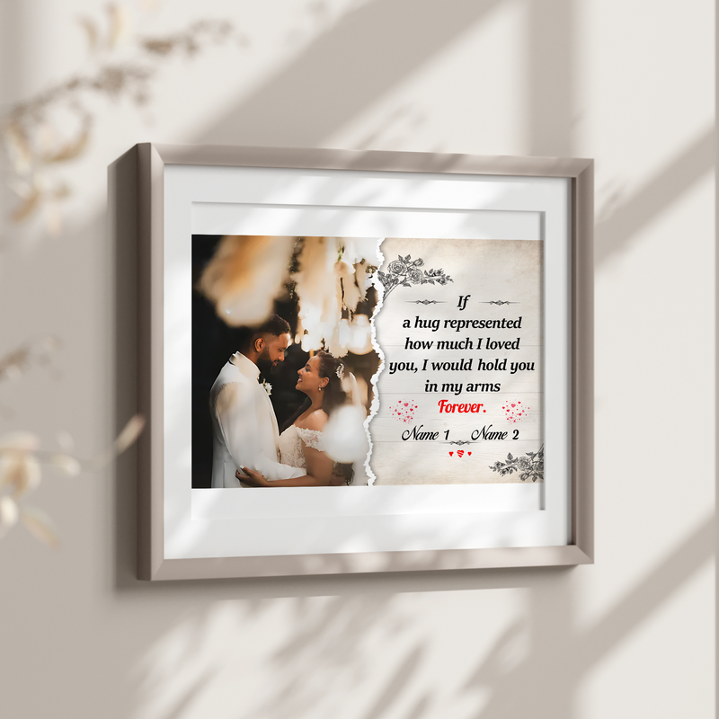 Personalized Touch: Custom Name Quote Art Cozy Hugs