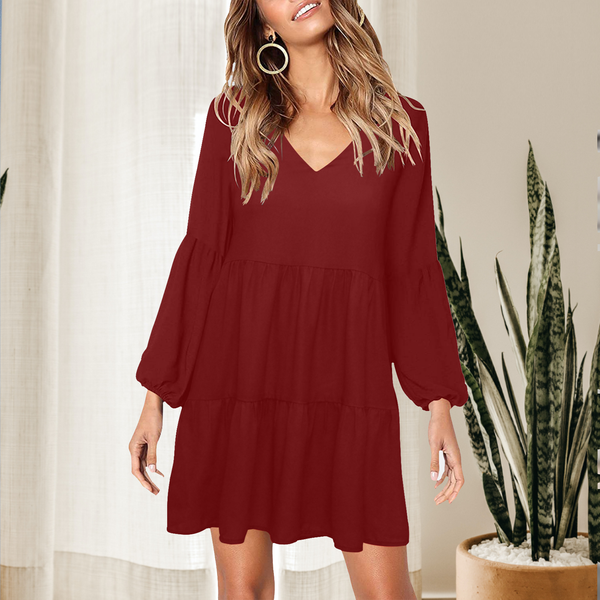 Make a statement with this chic Casual Flowy Dress, suitable for various occasions.