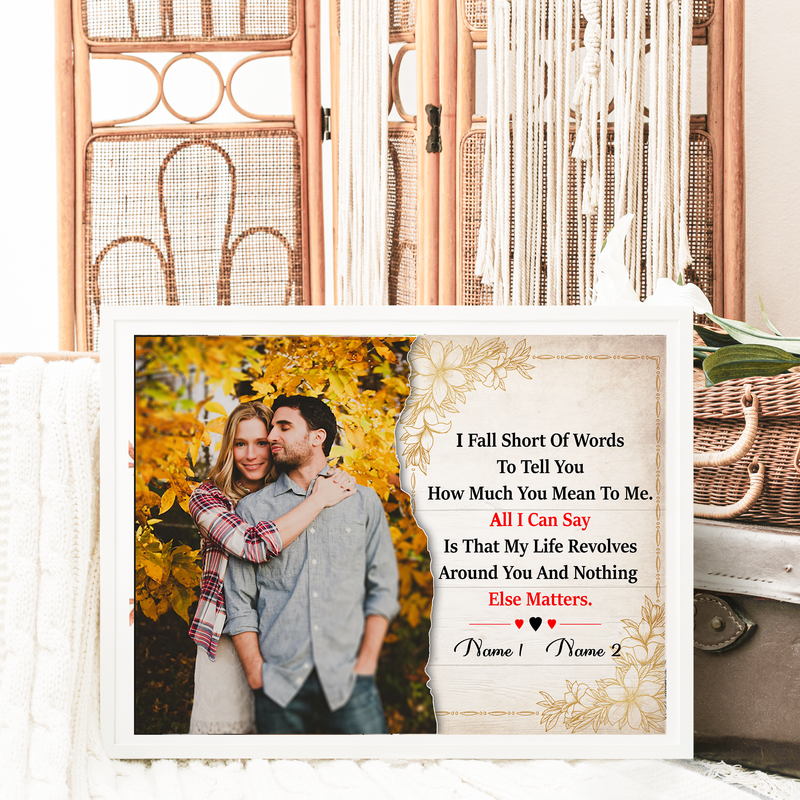Stylish Framed Wall Art: Personalized Love Quotes