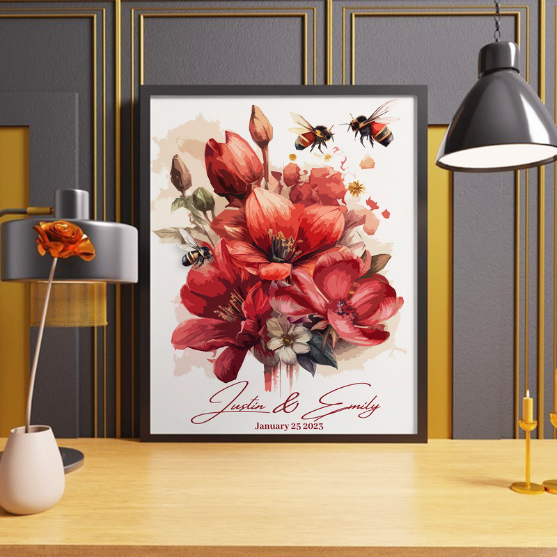 Fashion Behold Personalized Floral Art for Wall Decor