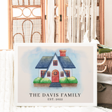 Custom family house posters for home decor