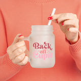 Stylish "Back Off Cupid" mason jar by Fashion Behold