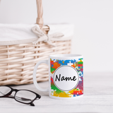Elegance meets functionality in our personalized white ceramic coffee mug
