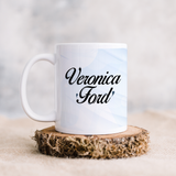 Our top-quality white ceramic coffee mug is more than a cup; it's a personalized statement of style and taste.
