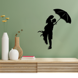 Capture your love story with our Couple Under Umbrella Wall Decor.