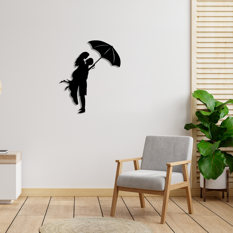 Elevate your home's ambiance with our Couple Under Umbrella Sign.
