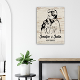 Celebrate love story with personalized wood print