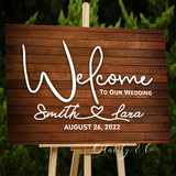 Bespoke design wooden welcome signs