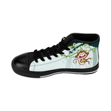 High Top Women Canvas Shoes- Monkey Play